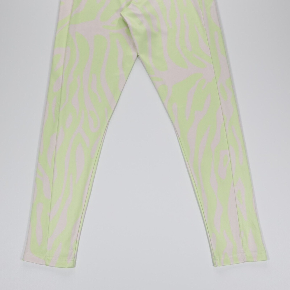Adidas Women's‎ Allover Print Shiny Drawstring Tight Fit Leggings Green Size S - Picture 6 of 9